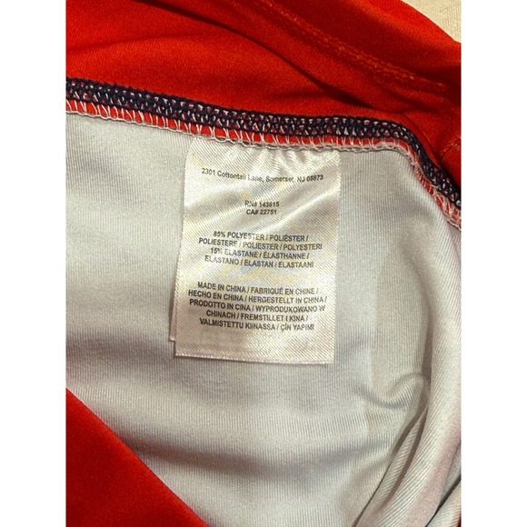 NFL Team Apparel New England Patriots Leggings Navy Red Women's Sporty Blokecore - Picture 9 of 11